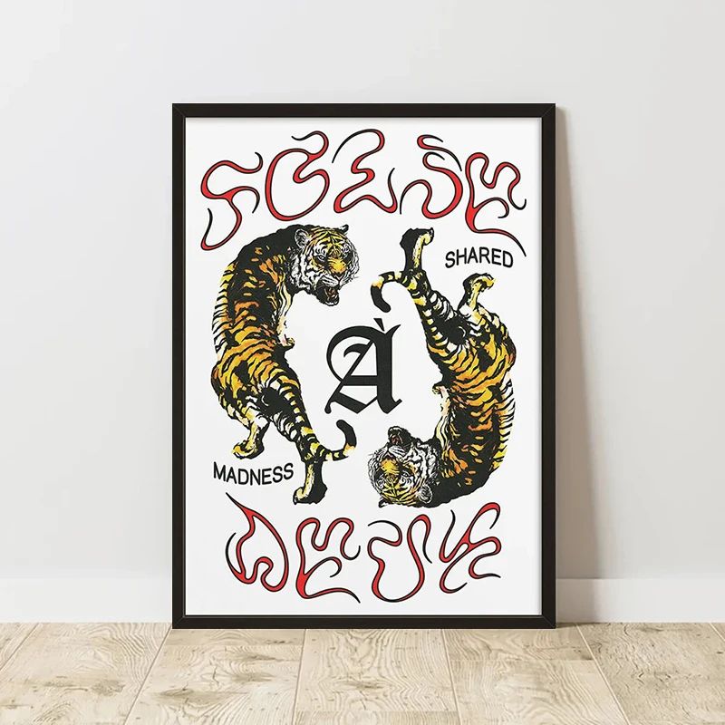 Classic Abstract Canvas Wall Art Retro Minimalist Poster For Home Decor 4