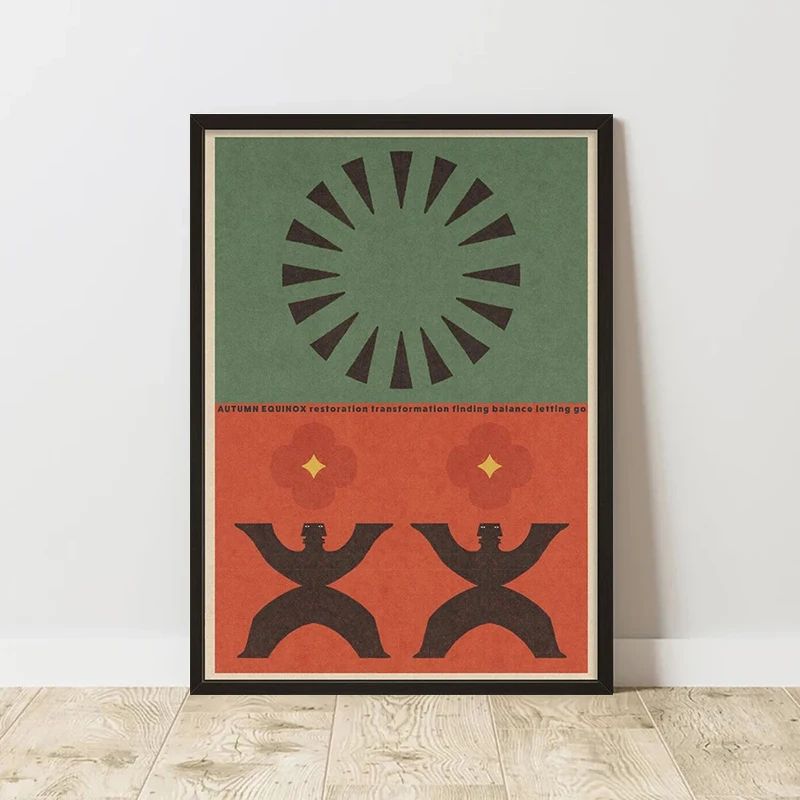 Classic Abstract Canvas Wall Art Retro Minimalist Poster For Home Decor 6