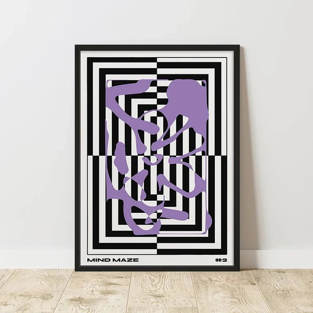 Classic Abstract Canvas Wall Art Retro Minimalist Poster For Home Decor 9