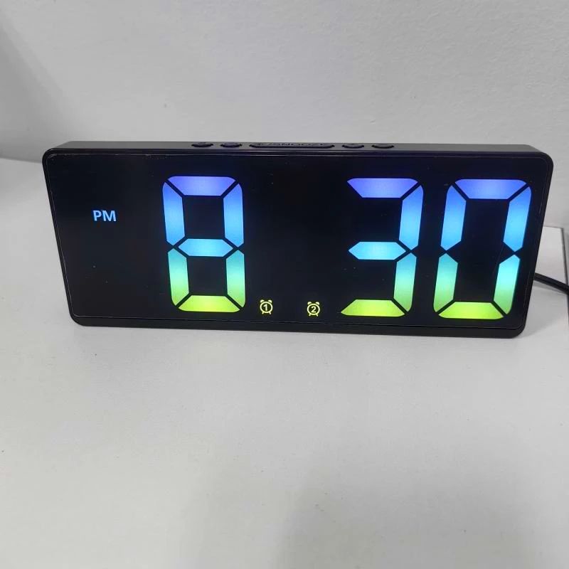 Smart Voice Control LED Alarm Clock With Temperature And Snooze Display 8