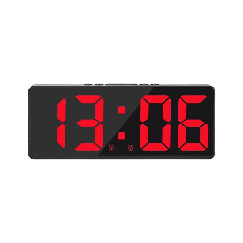 Smart LED Mirror Alarm Clock With Voice Control And Night Mode Display 10