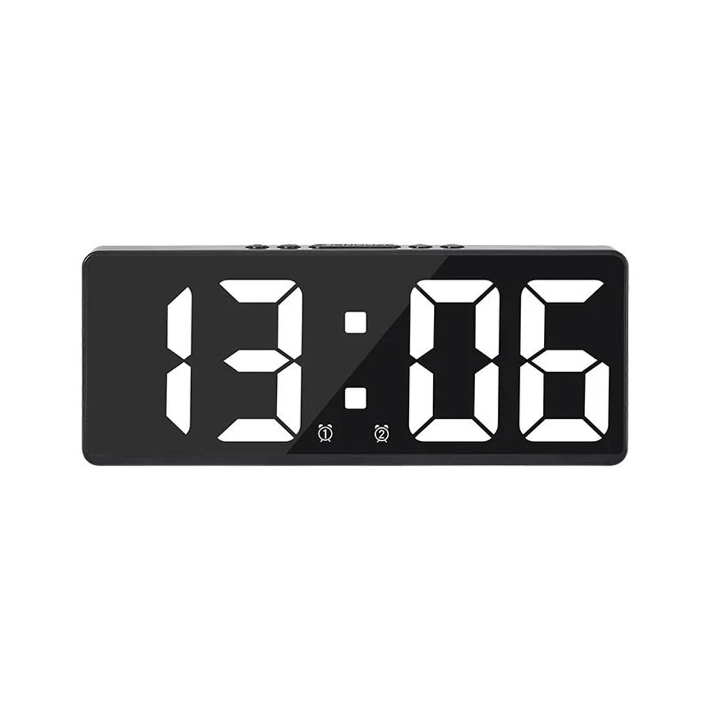 Smart LED Mirror Alarm Clock With Voice Control And Night Mode Display 11