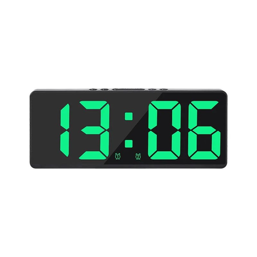 Smart LED Mirror Alarm Clock With Voice Control And Night Mode Display 8