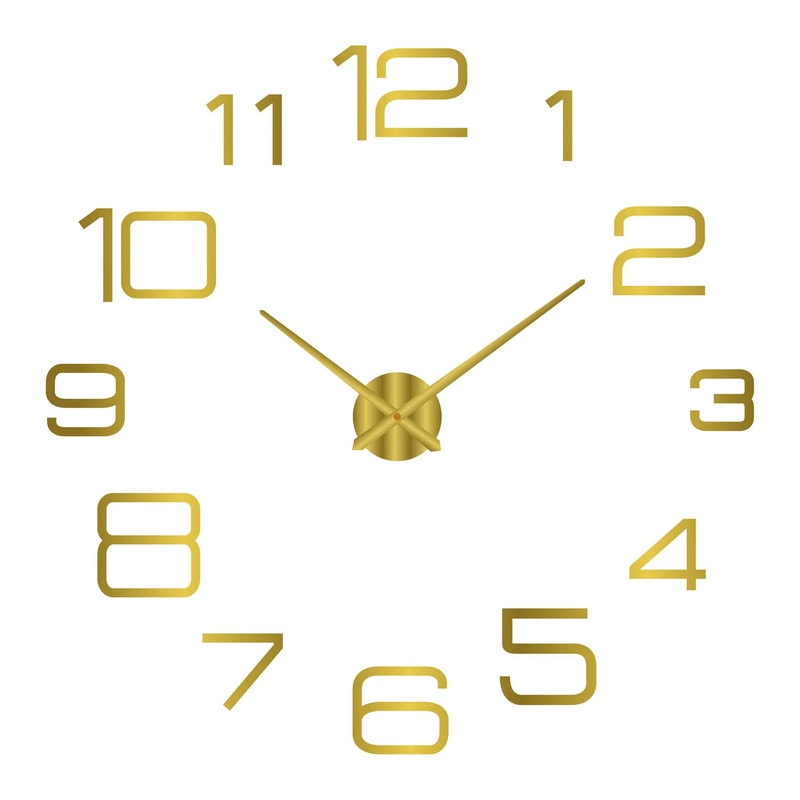 Modern DIY 3D Wall Clock With Acrylic Mirror Stickers For Living Room Decor 14