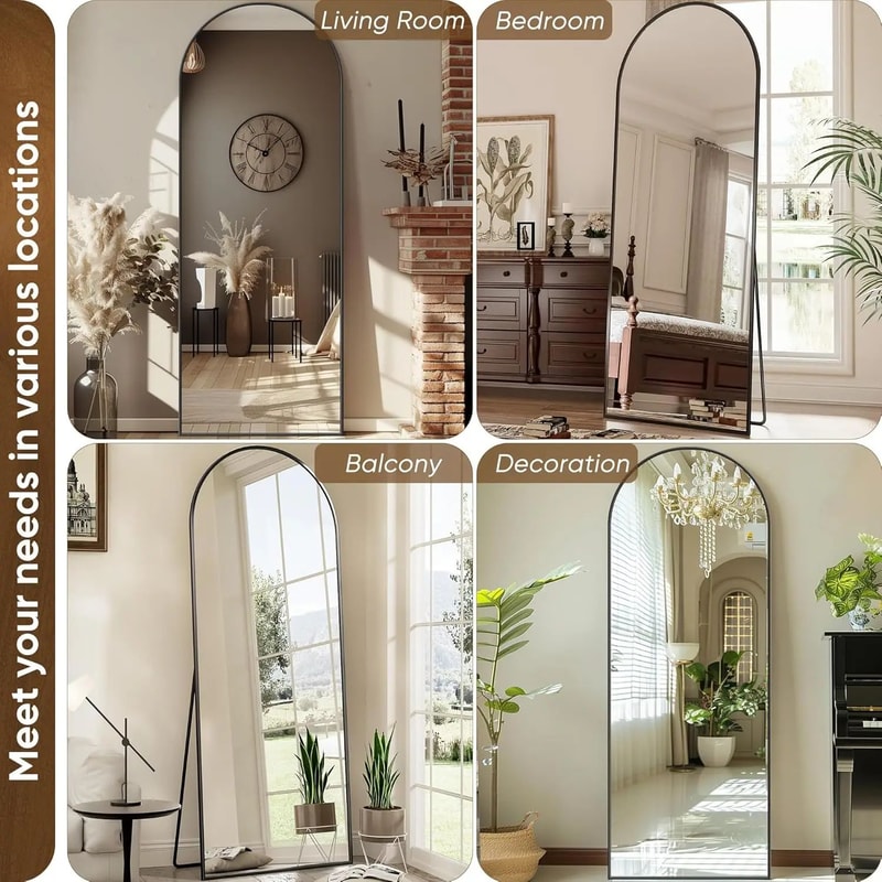 Oversized Full Length Floor Mirror With Stand For Bedroom And Living Room 3