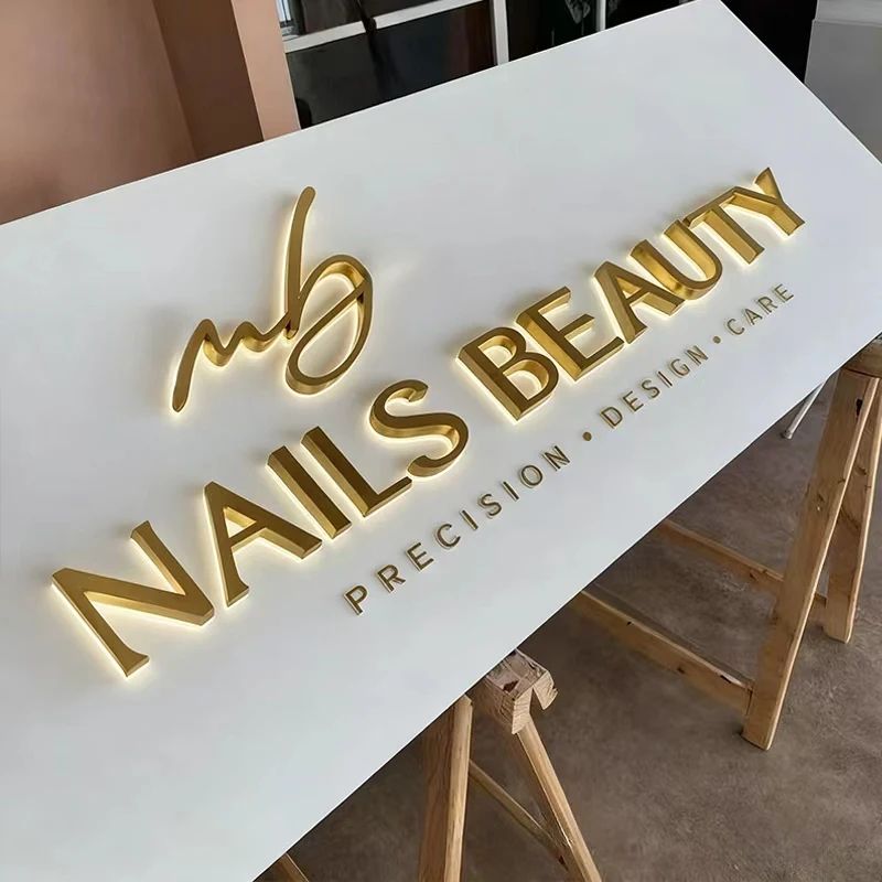 Custom 3D LED Business Sign Backlit Shop Letters For Salon And Storefront Branding 0