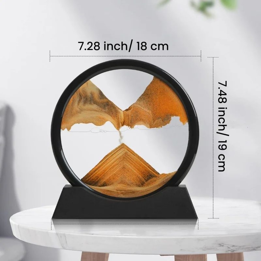3D Moving Sand Art Frame With Flowing Hourglass Landscape Decor 7