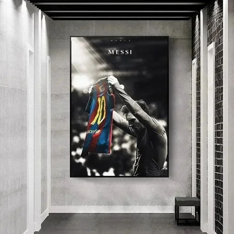 Lionel Messi Canvas Poster Football Legend Wall Art For Bedroom And Fan Decor 0
