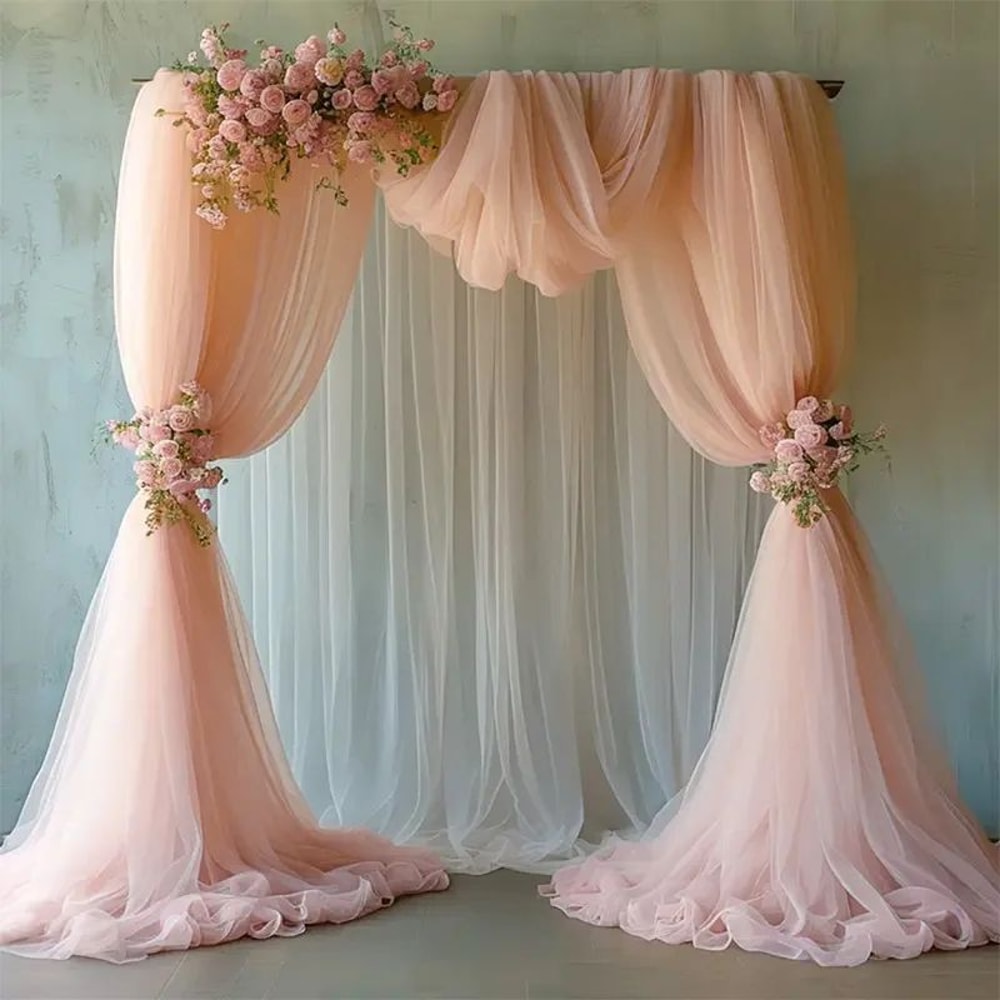 Sheer Gauze Table Runner Wedding Party Table Decor 14