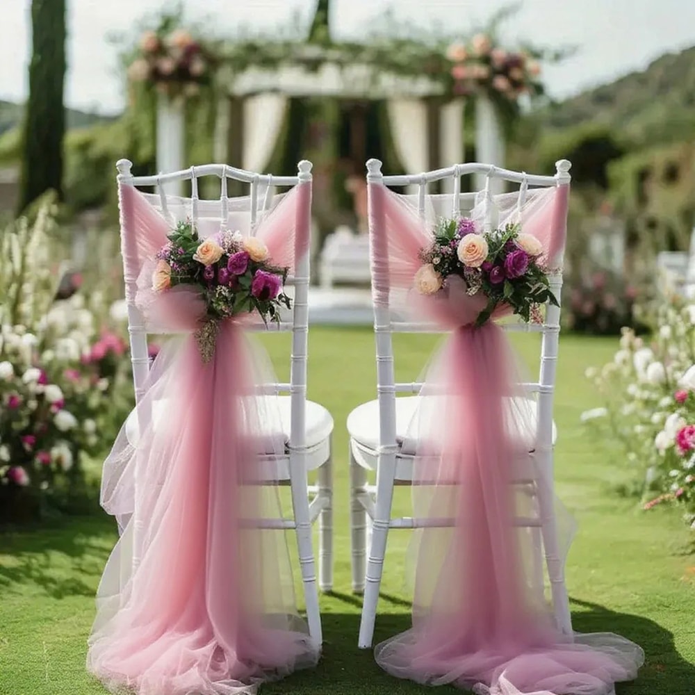 Sheer Gauze Table Runner Wedding Party Table Decor 5