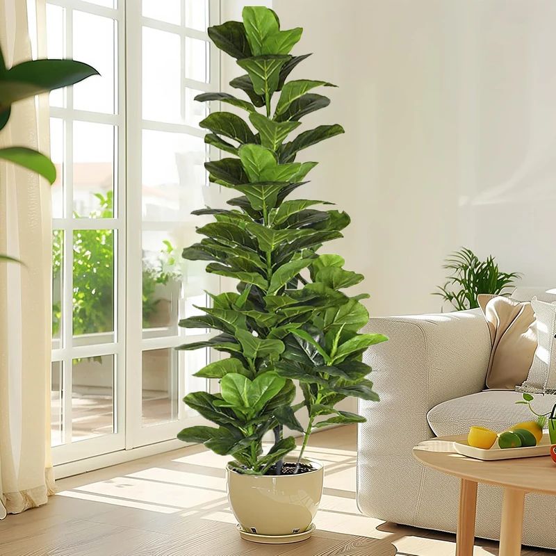 Artificial Fiddle Leaf Fig Tree Large Faux Plant Home Decor 1