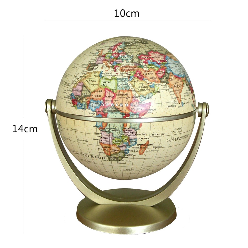 Retro World Globe Educational Desk Decor World Map Globe 10