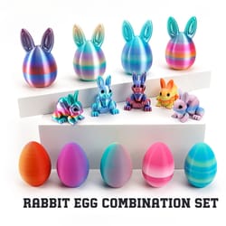 3d printed easter bunny egg ornament cute rabbit desk decor