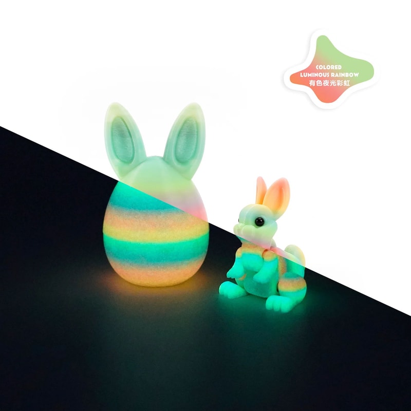 3D Printed Easter Bunny Egg Ornament Cute Rabbit Desk Decor 4
