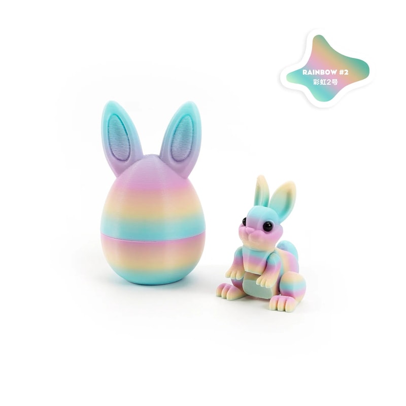 3D Printed Easter Bunny Egg Ornament Cute Rabbit Desk Decor 22
