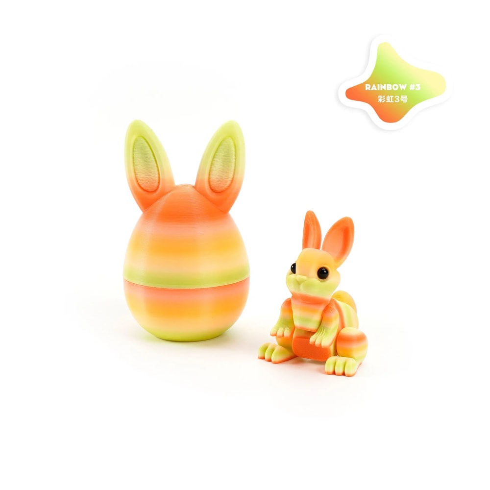 3D Printed Easter Bunny Egg Ornament Cute Rabbit Desk Decor 23