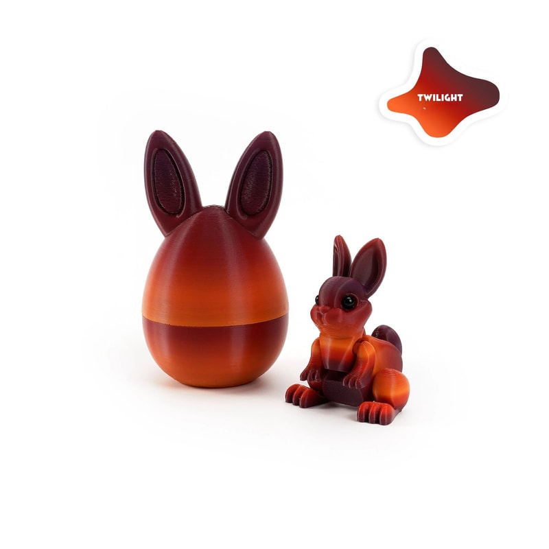 3D Printed Easter Bunny Egg Ornament Cute Rabbit Desk Decor 25