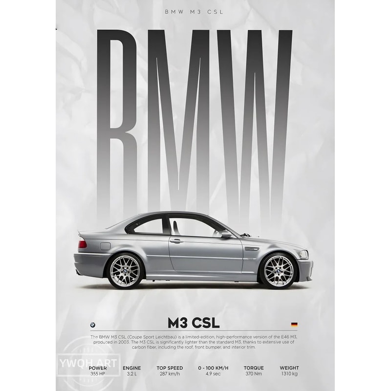 Black Racing Cars Canvas Wall Art Modern Car Poster 8