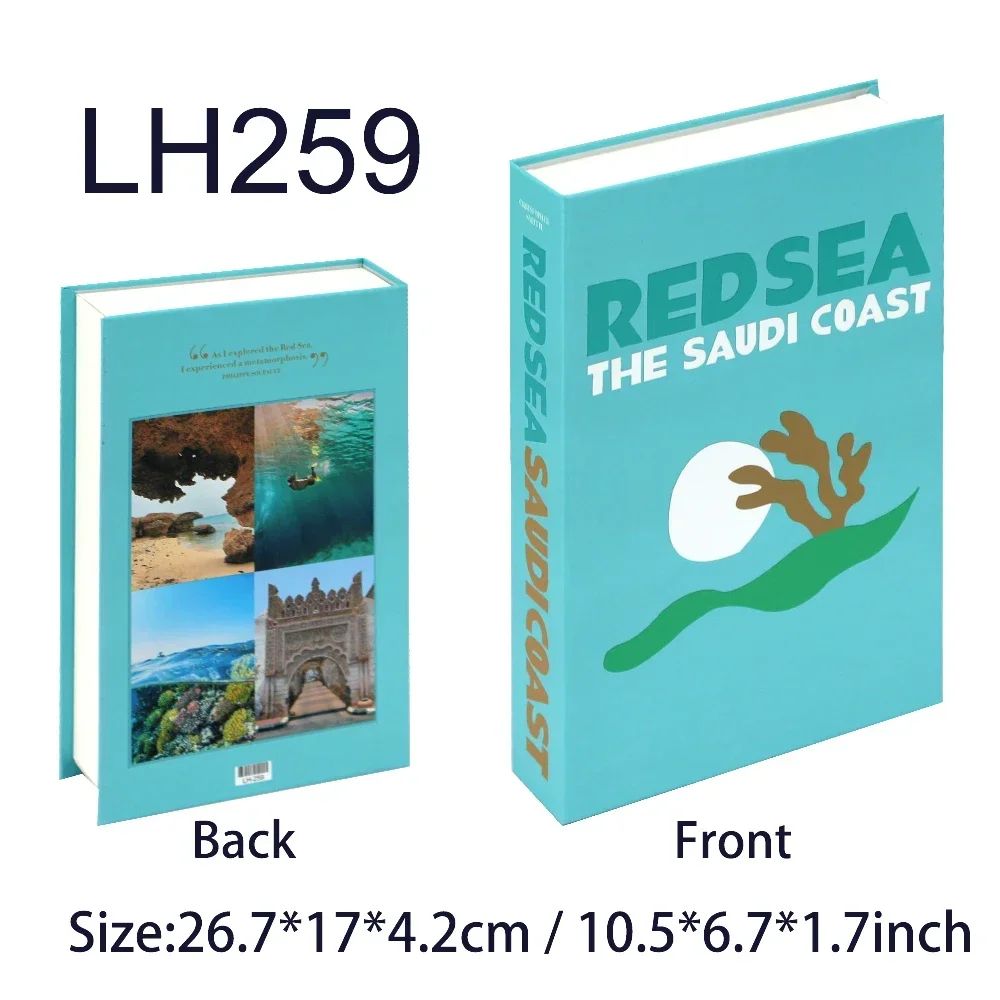 Luxury Fake Book Storage Box Coffee Table Decor Hidden Storage Book 11