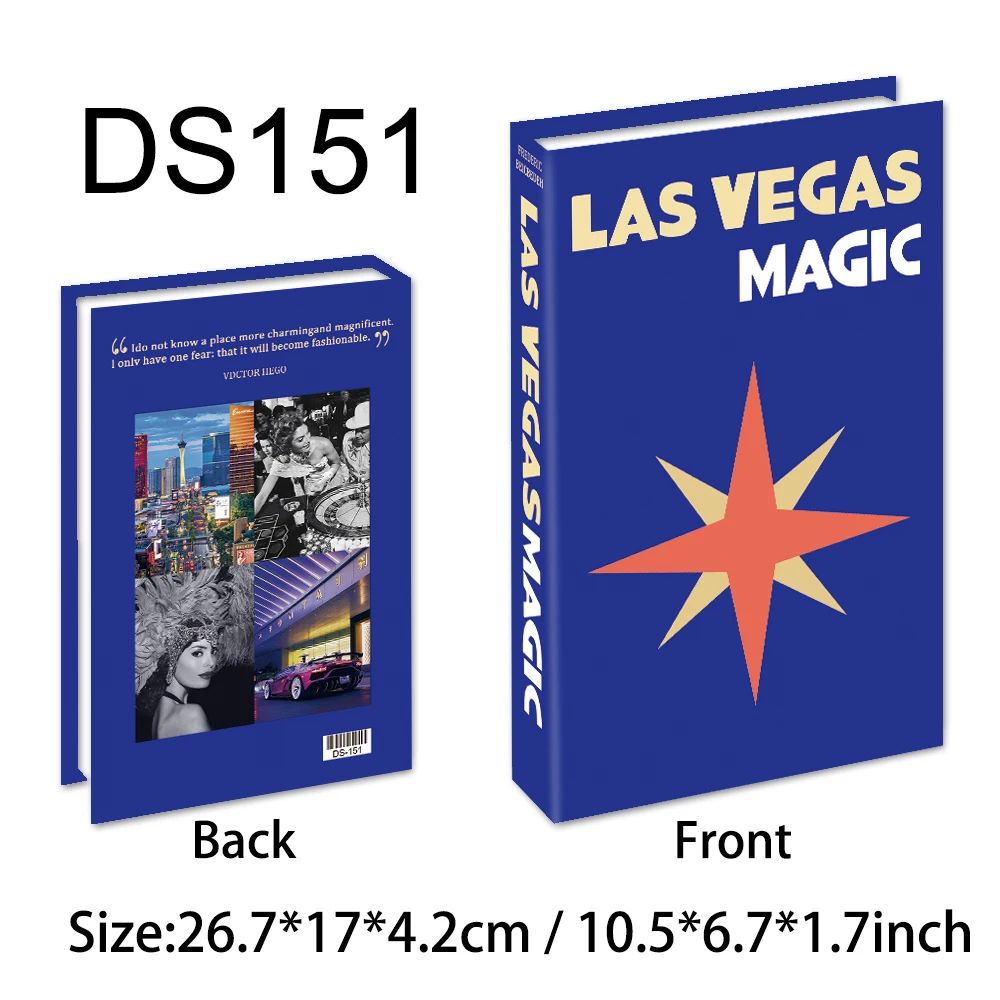 Luxury Fake Book Storage Box Coffee Table Decor Hidden Storage Book 27