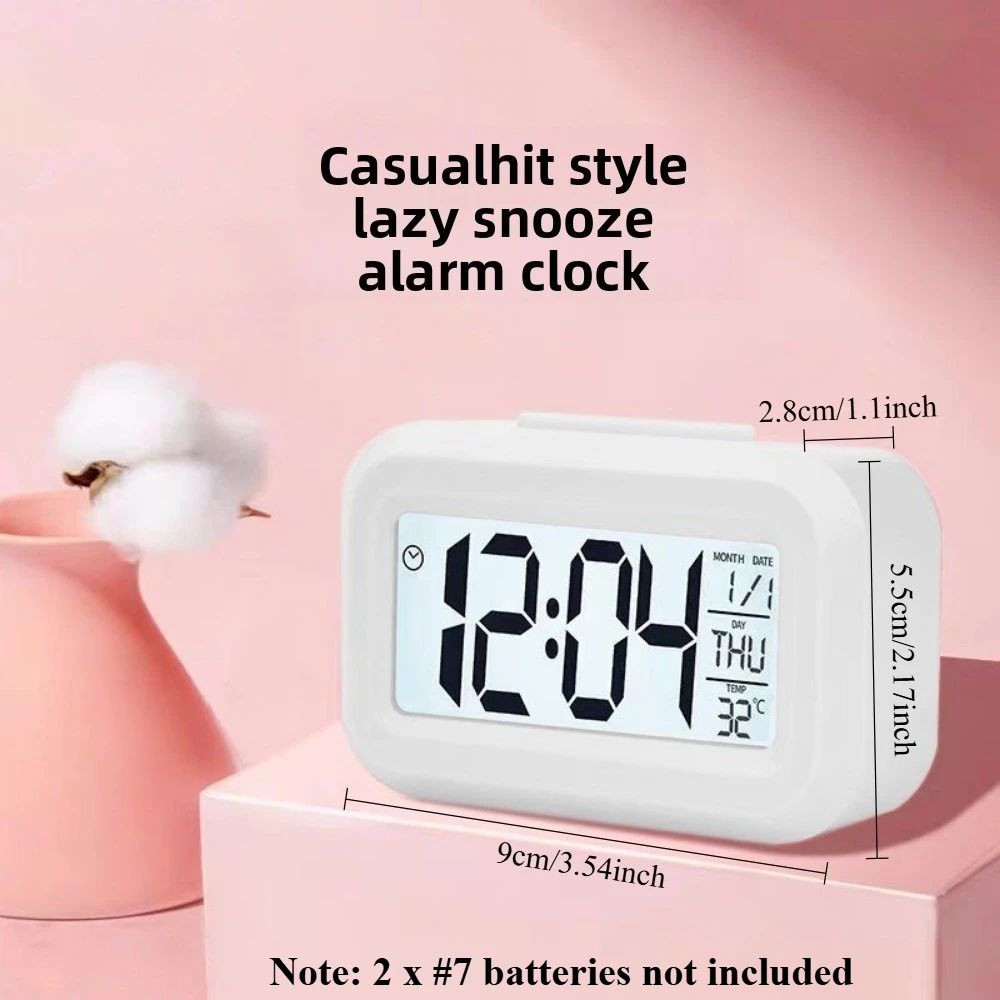 Digital Alarm Clock LED Display With Snooze And Calendar For Bedroom And Office 5