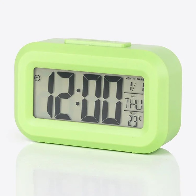 Digital Alarm Clock LED Display With Snooze And Calendar For Bedroom And Office 8