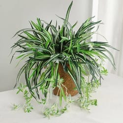 artificial orchid wall hanging plant elegant green wall decor