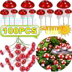 mini artificial mushroom decor set for fairy garden and diy miniature landscape