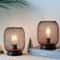 Metal Cage LED Lantern Table Lamp Cordless Decorative Light Set 2