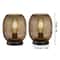 Metal Cage LED Lantern Table Lamp Cordless Decorative Light Set 6