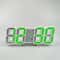 3D LED Digital Wall Clock With Temperature Date And Alarm Display 8