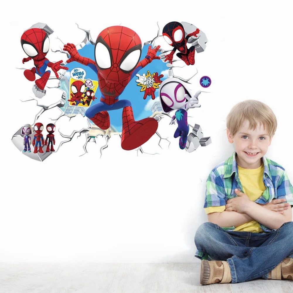 Superhero Wall Stickers For Kids Room Cartoon Wall Decal Decor 2