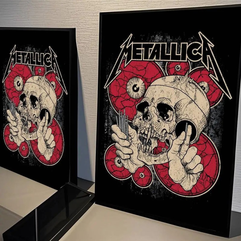 Metallica Band Poster Wall Sticker Classic Rock Music Room Decor 13