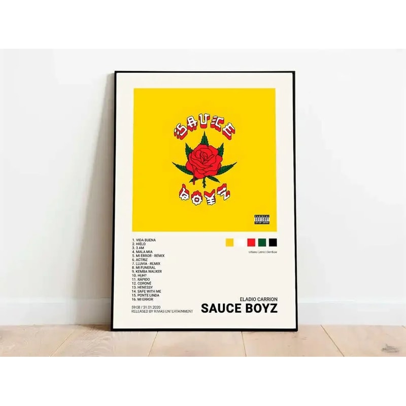 Nordic Rap Music Poster Canvas Latin Artist Wall Art Room Decor 17