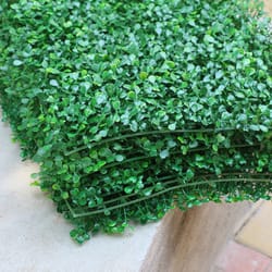 artificial green wall panel grass mat decorative faux plant hedge decor