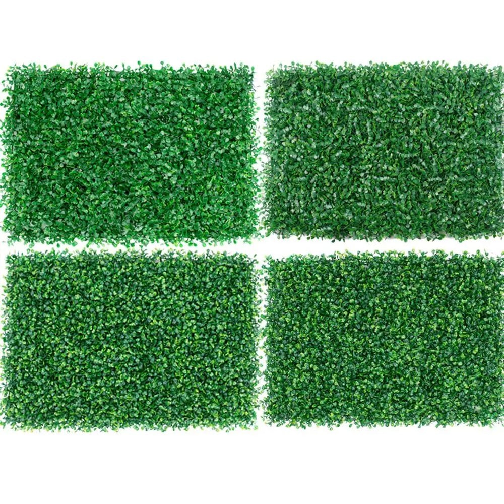 Artificial Green Wall Panel Grass Mat Decorative Faux Plant Hedge Decor 7