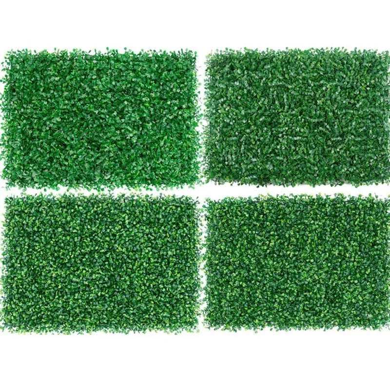 Artificial Green Wall Panel Grass Mat Decorative Faux Plant Hedge Decor 7