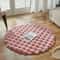 Round Faux Fur Plush Rug Soft Fluffy Carpet Cozy Floor Mat 11