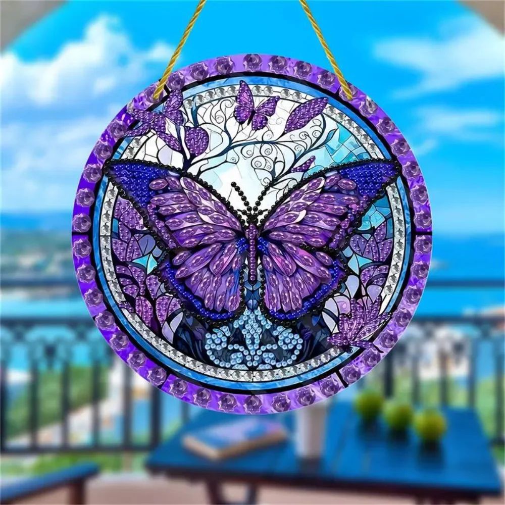 Butterfly Stained Glass Suncatcher Hanging Window Art Decor 13