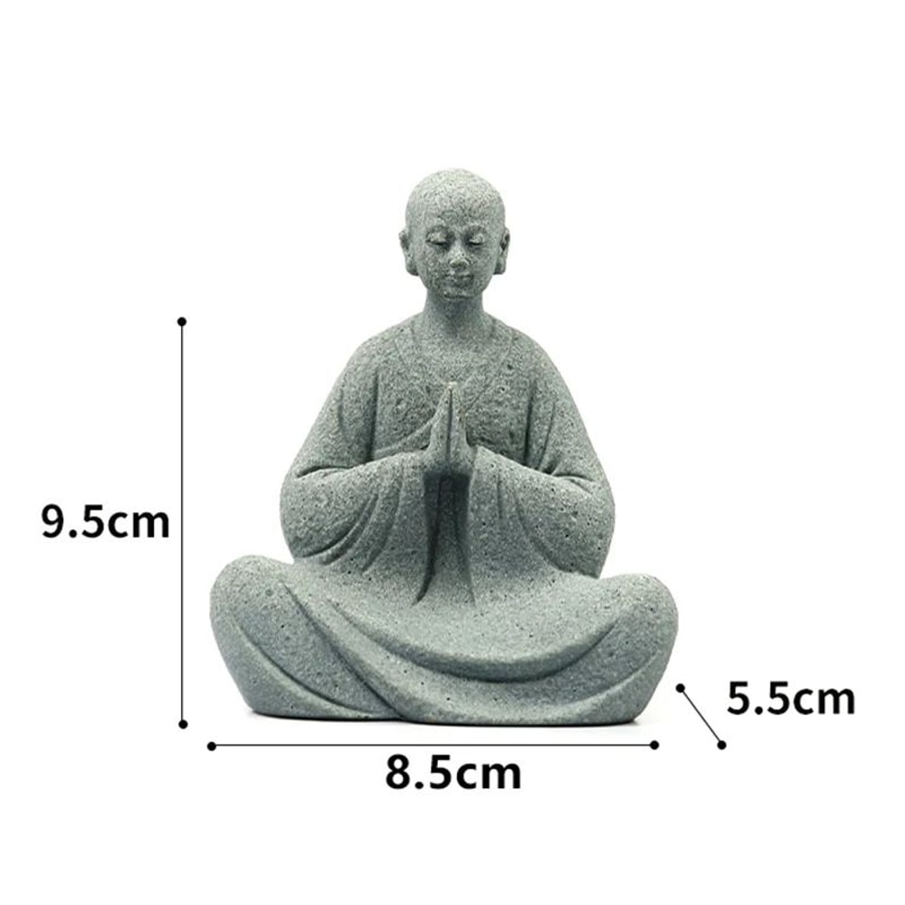 Zen Monk Miniature Statue Meditation Garden Aquarium Decor 6