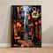 Retro Tokyo Rainy Night Canvas Japanese Street Wall Art Poster 22