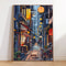 Retro Tokyo Rainy Night Canvas Japanese Street Wall Art Poster 23