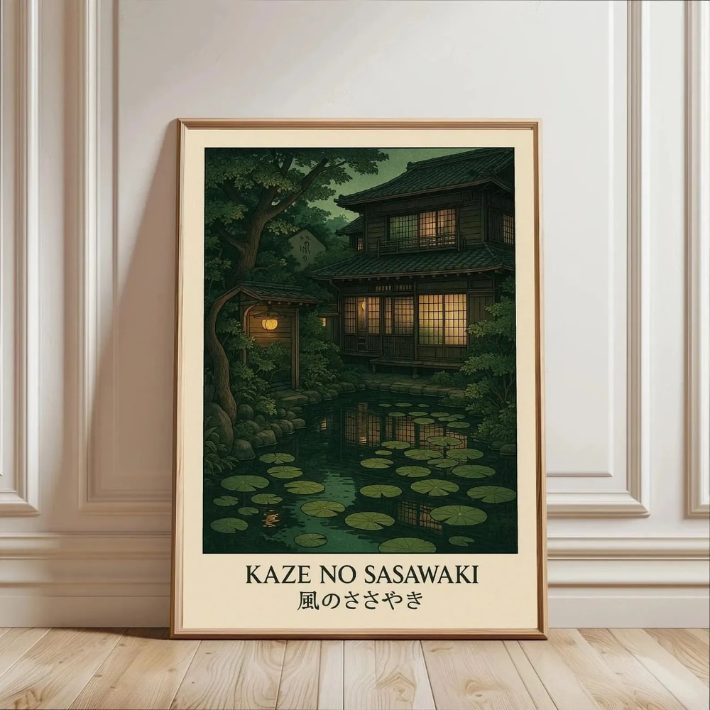 Retro Tokyo Rainy Night Canvas Japanese Street Wall Art Poster 25