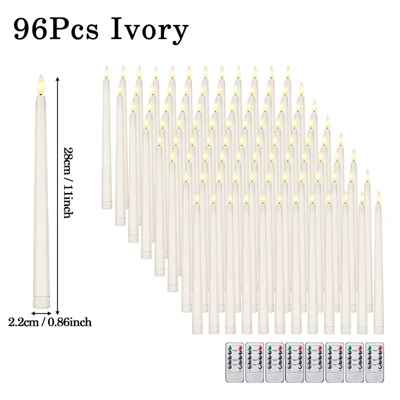 LED Flameless Taper Candles Set Battery Operated Flickering Candle Decor For Home And Events 14