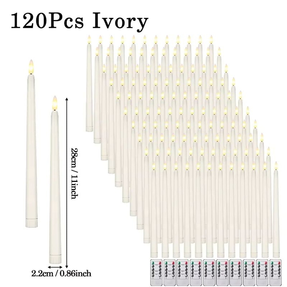 LED Flameless Taper Candles Set Battery Operated Flickering Candle Decor For Home And Events 15