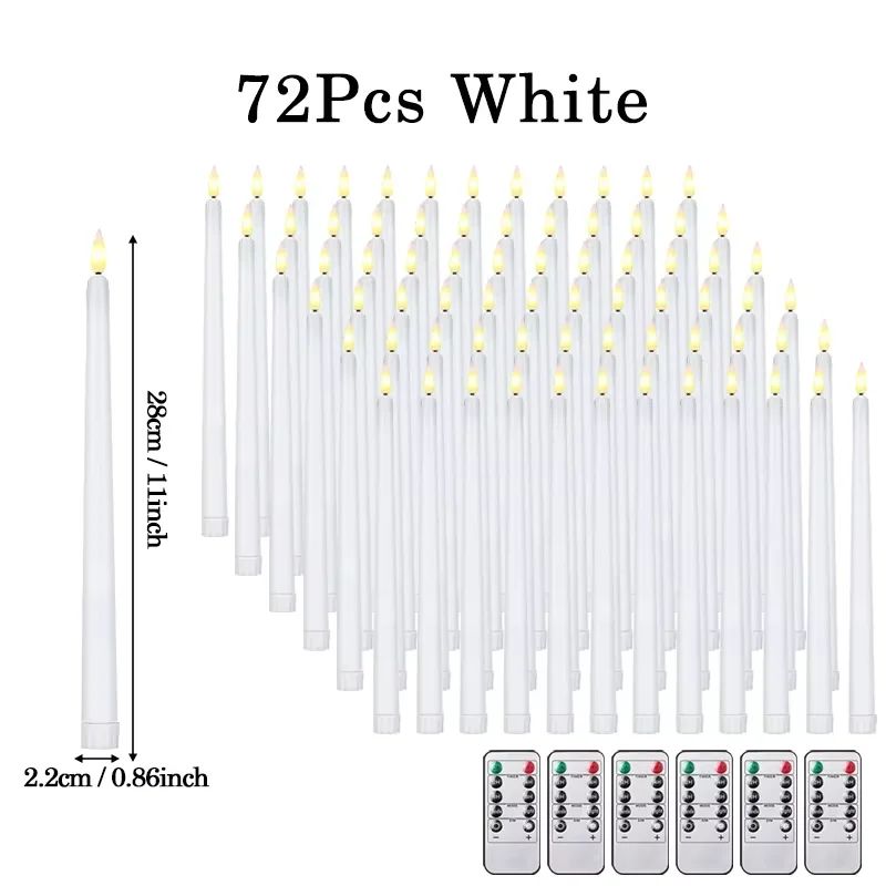 LED Flameless Taper Candles Set Battery Operated Flickering Candle Decor For Home And Events 6
