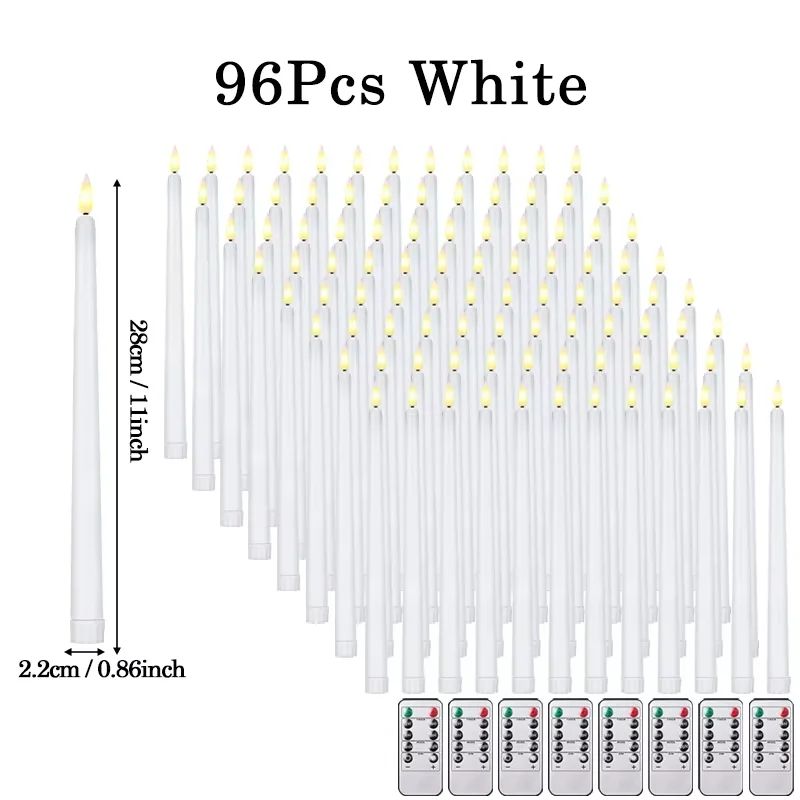 LED Flameless Taper Candles Set Battery Operated Flickering Candle Decor For Home And Events 7