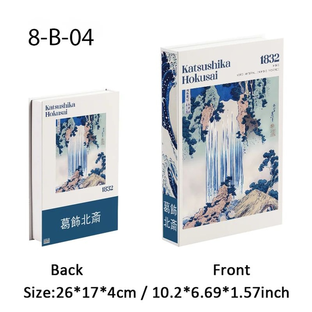 Ukiyoe Lucky Cat Decorative Book Storage Box Japanese Hidden Storage Decor 10