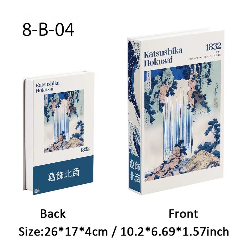 Ukiyoe Lucky Cat Decorative Book Storage Box Japanese Hidden Storage Decor 10