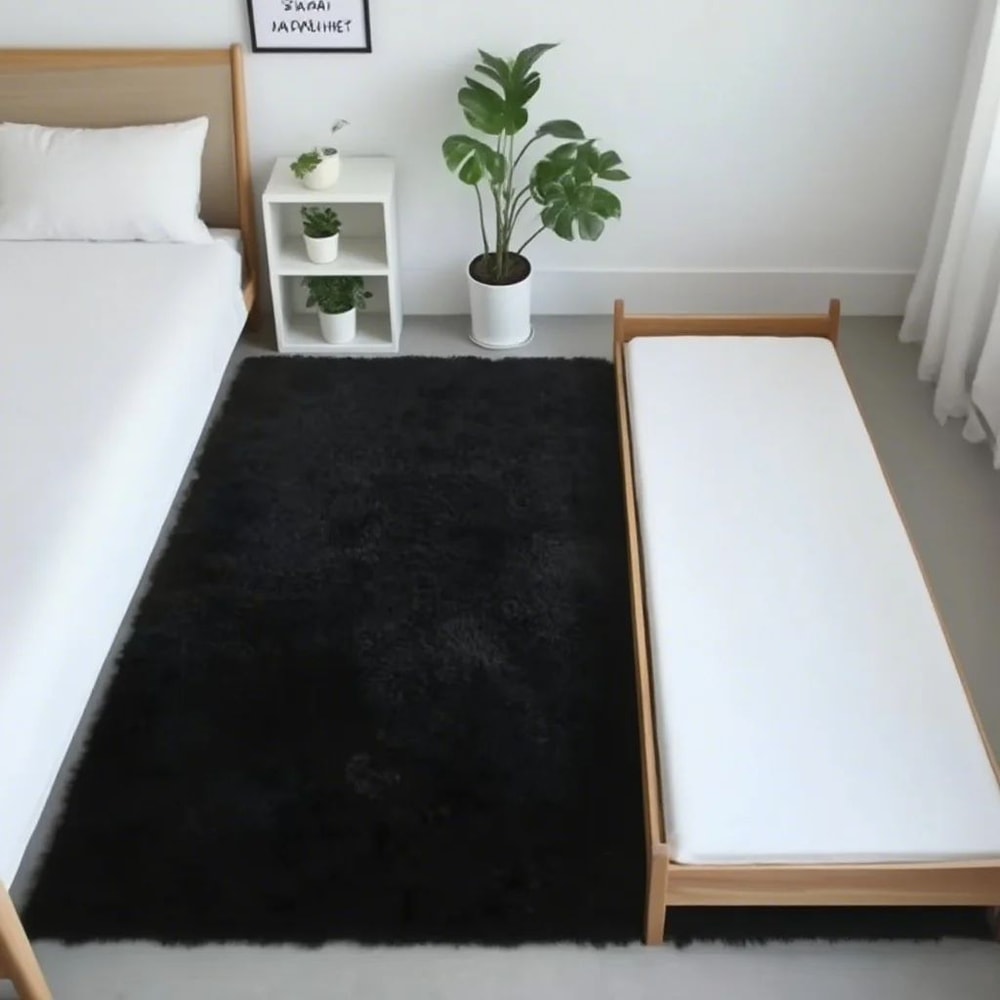 Soft Shaggy Area Rug Plush Fluffy Carpet Non Slip Bedroom And Living Room Floor Mat 6